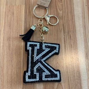 Black/White K Key Chain.